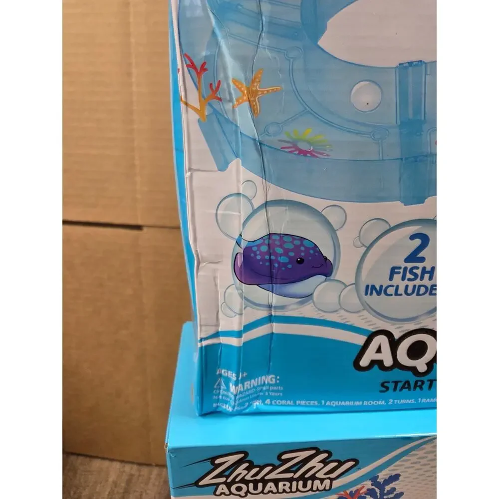 Zhu Zhu Pets Aquarium Starter Set Fish Submarine Coral Reef Tunnel Combo Lot